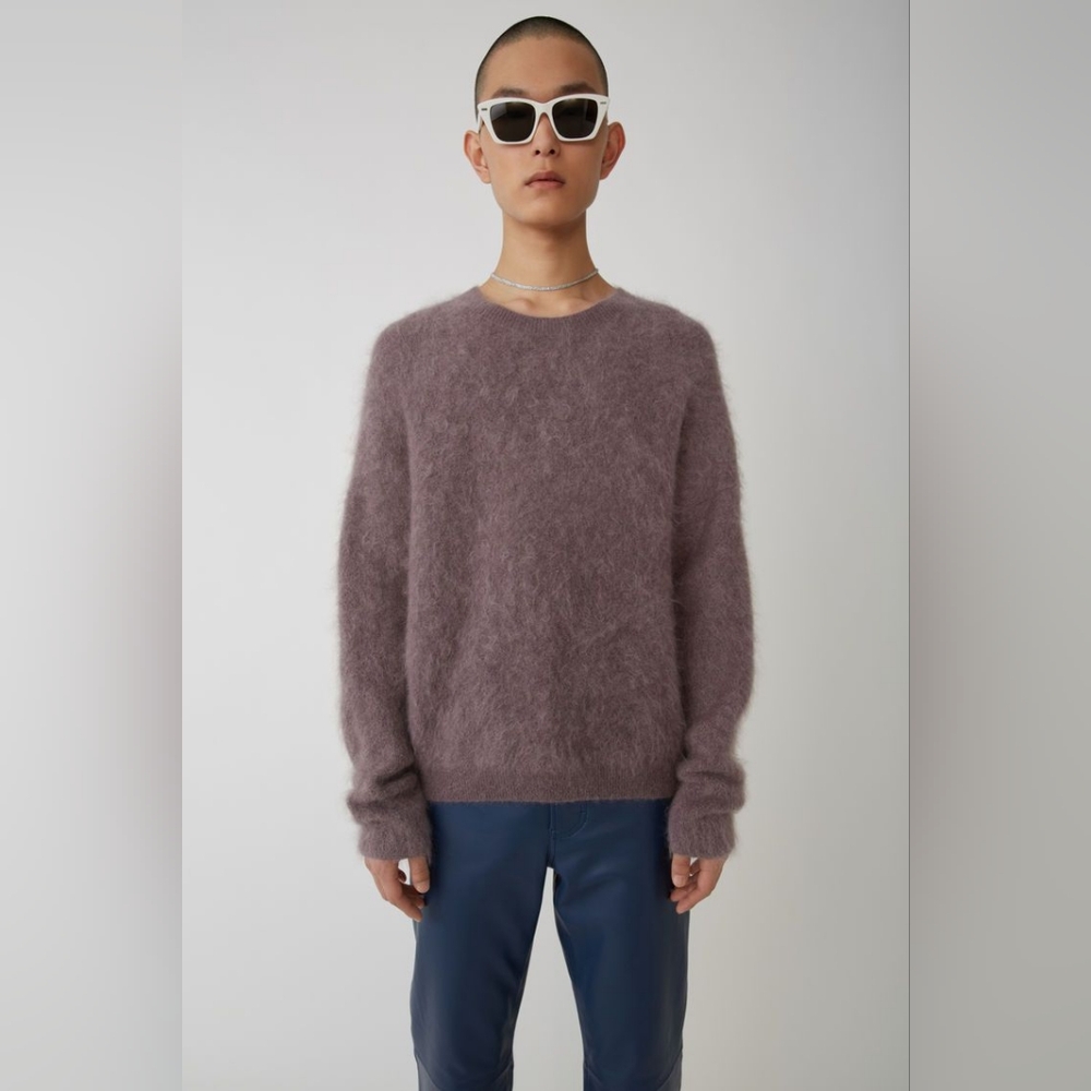 Acne Studios Dusky‎ Purple Nosti Mohair Wool Oversized Pullover Sweater Size M